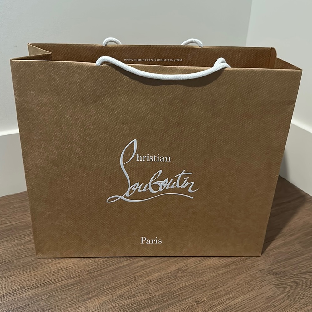 Christian Louboutin empty shopping bag